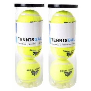 6x Tennisballen in koker - Tennisballen