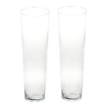 2x Steelbloemen conische vaas glas 60 cm - Vazen