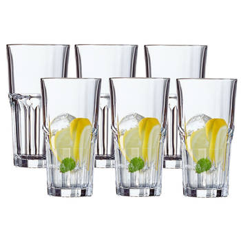 Arcoroc Longdrinkglazen Granity - 6x stuks - 310 ml - Water/sap/koffie/thee glazen - glas - Longdrinkglazen