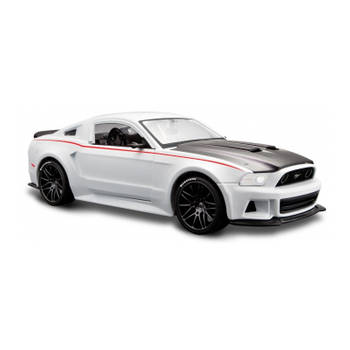 Speelgoedauto Ford Mustang GT 2014 wit 1:24/20 x 8 x 5 cm - Speelgoed auto's