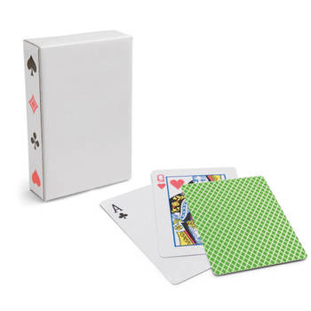 1x Setje van 54 speelkaarten groen - Kaartspel
