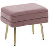 Beliani ODESSA - Hocker-Roze-Fluweel