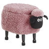 Beliani SHEEP - Dierenhocker-Roze-Polyester