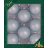 8x Aqua blauwe matte kerstballen van glas 7 cm - Kerstbal