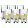 Arcoroc Longdrinkglazen Granity - 6x stuks - 310 ml - Water/sap/koffie/thee glazen - glas - Longdrinkglazen