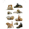 27x Honden/puppy stickers met katten/poezen -dieren kinderstickers - stickervellen - knutselspullen
