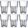 6x Drinkglazen voor water/sap/limonade Granity 420 ml - Drinkglazen