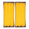 24x Lange kaarsen geel 25 cm 8 branduren dinerkaarsen/tafelkaarsen - Dinerkaarsen