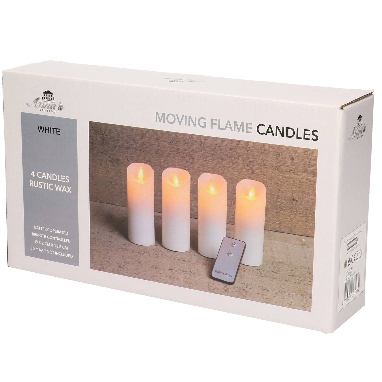 4x Witte kaarsen met afstandsbediening kaarsensets - Woondecoratie - LED kaarsen - Elektrische kaarsen | Blokker