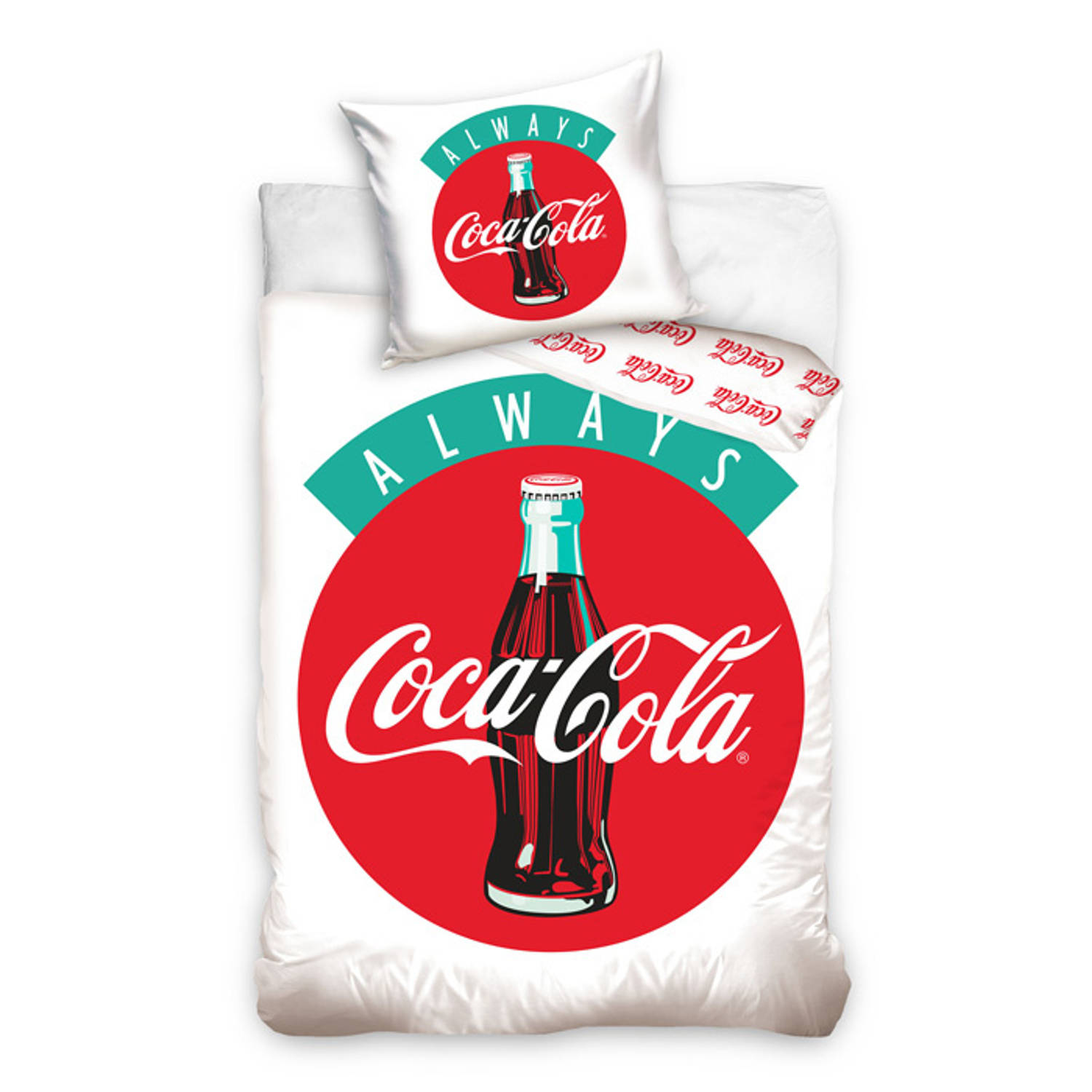 Coca Cola Dekbedovertrek Always - Multi - 1-persoons 140x200 Cm