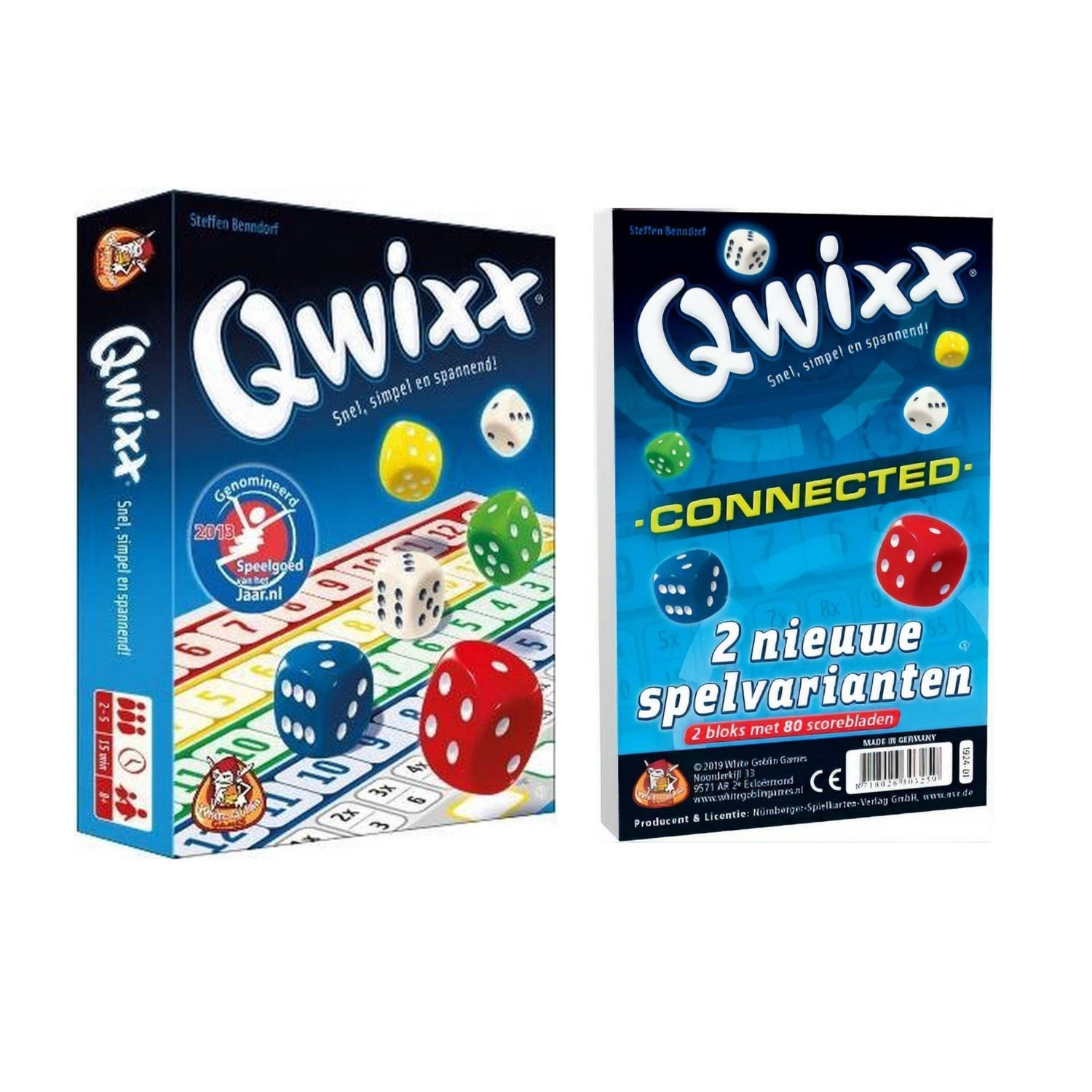 Spellenbundel - 2 stuks - Dobbelspel - Qwixx & Qwixx Connected