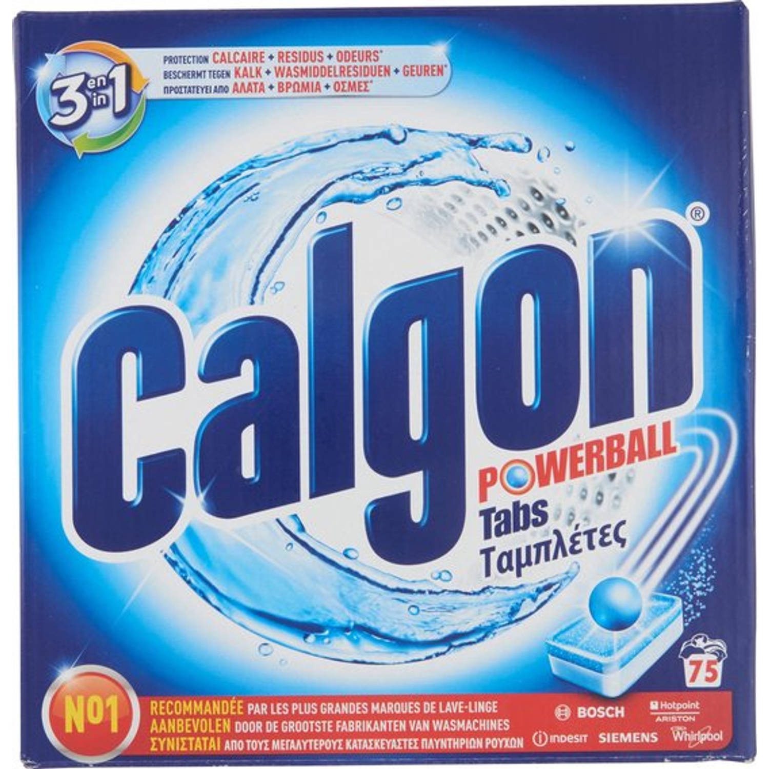 Calgon Calgon Acticlean 3 In 1 Tabs 75 Stuks