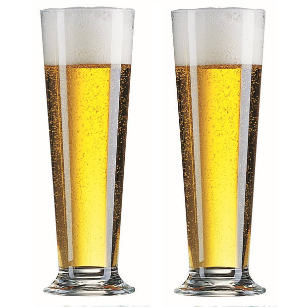 6x Pilsener bierglas/bierglazen 390 ml - Bierglazen