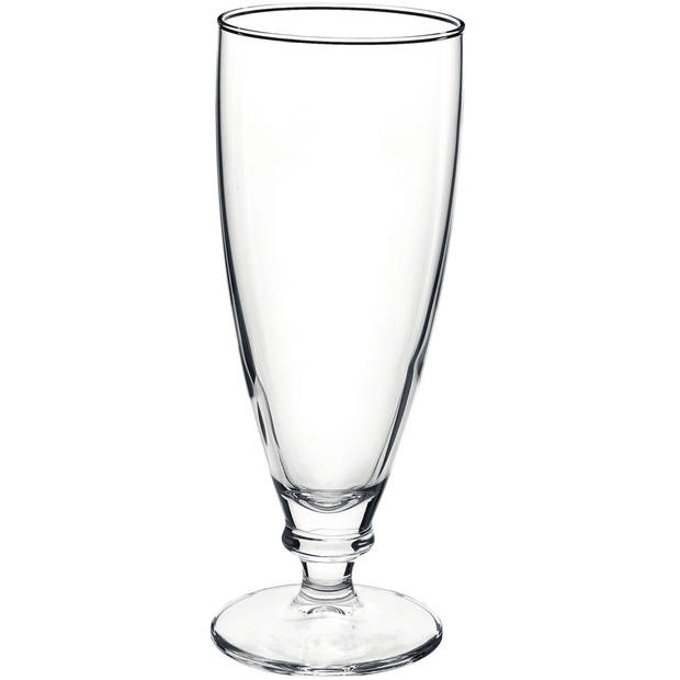 6x Luxe bierglas/bierglazen op voet 380 ml - Bierglazen