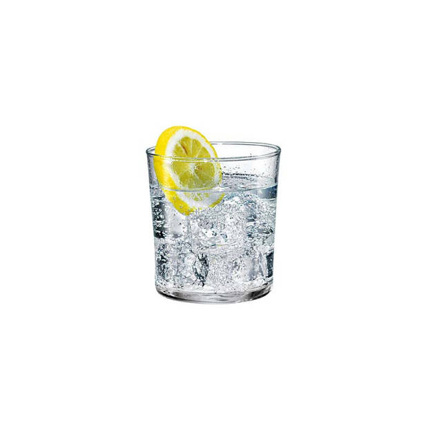 12x Drinkglazen voor water/sap/limonade Bodega 370 ml - Drinkglazen