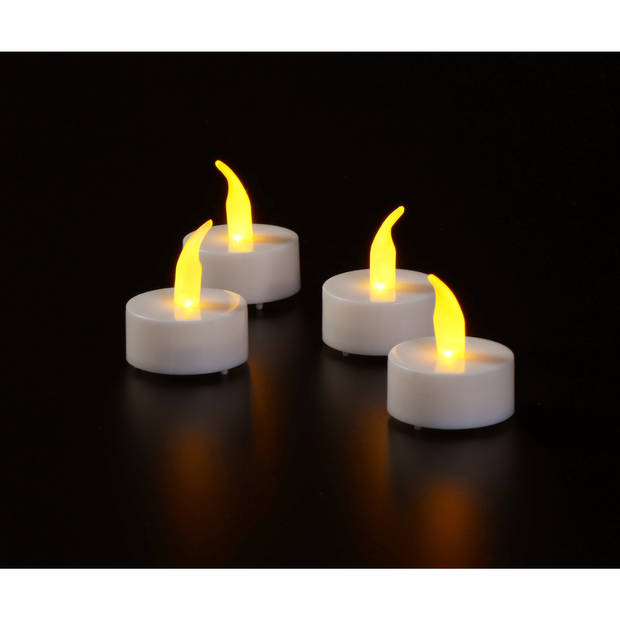 Led waxinelichtjes gele vlam 16x stuks - LED kaarsen