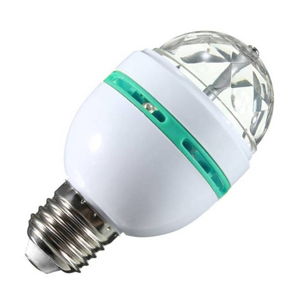 Disco lamp/licht E27 fitting 30 kleureffecten - disco bol voor fitting