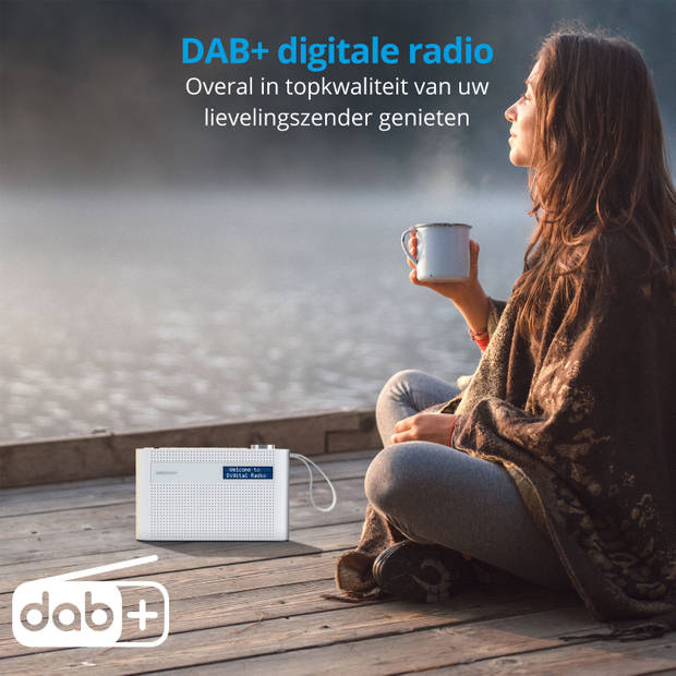 MEDION E66325 - DAB+ Draagbare Radio met Bluetooth - Wit