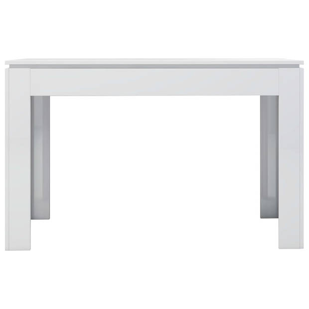 The Living Store Eettafel Spaanplaat - 120x60x76 cm - Hoogglans wit