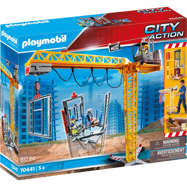 Playmobil City Action - RC bouwkraan met bouwonderdeel 70441