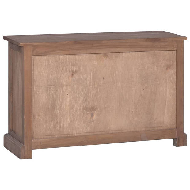 The Living Store Dressoir - Koloniale Stijl - Teakhout - 90x30x58cm - Met 7 lades en 2 vakken