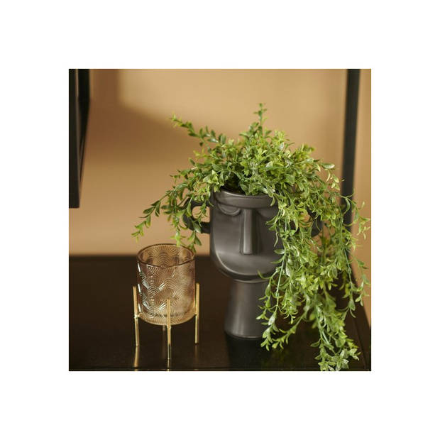 Emerald kunstplant/hangplant - Buxus - groen - 50 cm lang - Kunstplanten