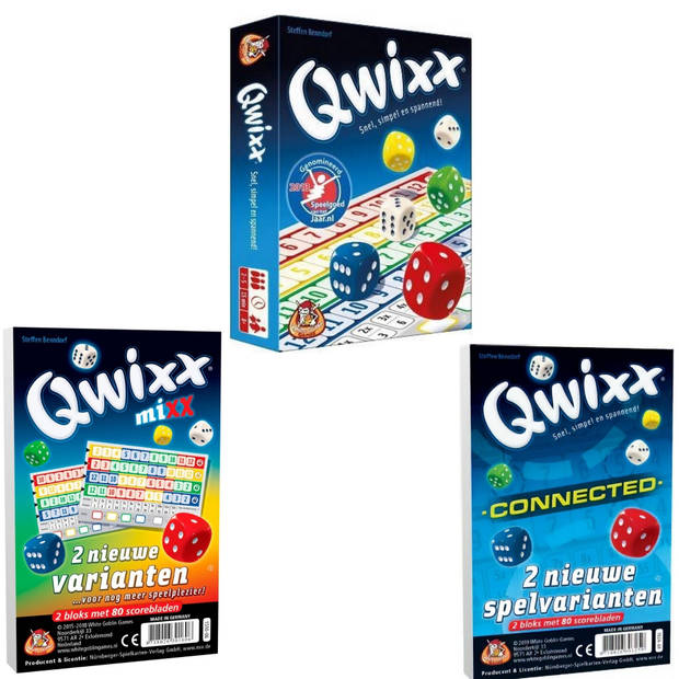 Spellenbundel - 3 stuks - Dobbelspel - Qwixx & Qwixx Mixx & Qwixx Connected