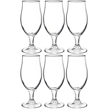 6x Luxe bierglas/bierglazen speciaalbier 375 ml - Bierglazen