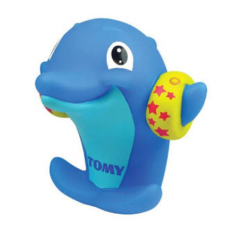 Tomy waterfluitje dolfijn junior 15 x 12 x 10 cm rubber blauw