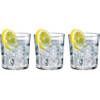 3x Drinkglazen voor water/sap/limonade Bodega 370 ml - Drinkglazen