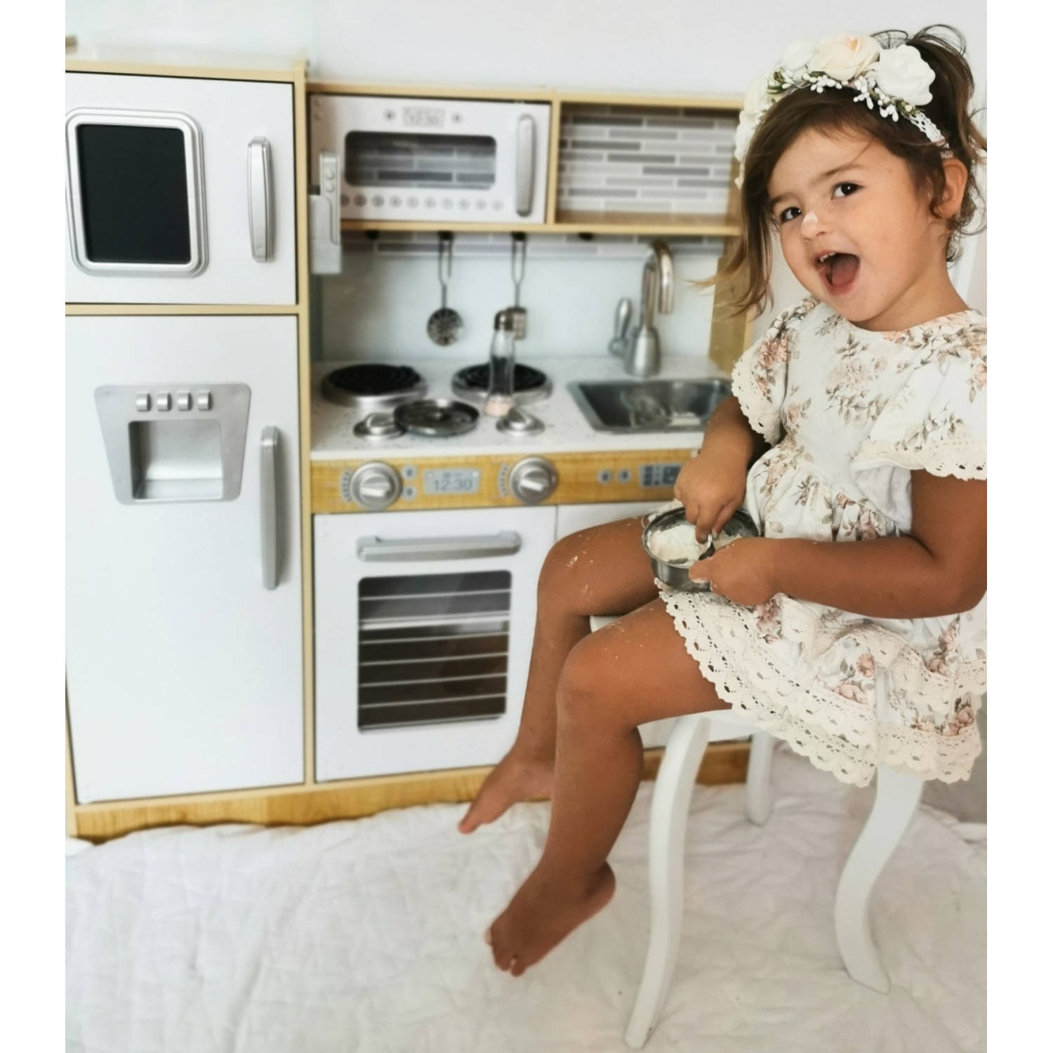 Klik Bedoel Orthodox Keukentje Mamabrum XL Speelgoed houten speel keuken kinderkeukentje |  Blokker