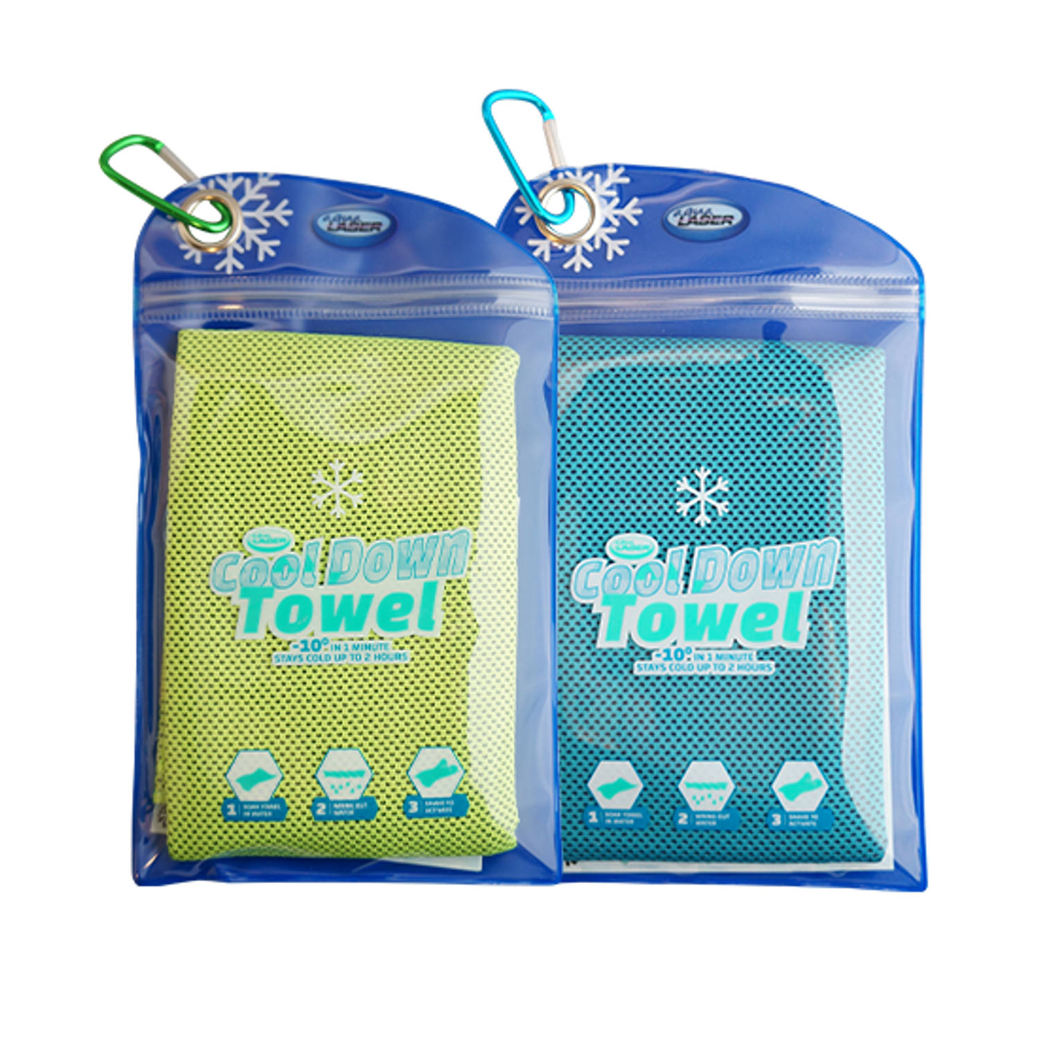 Cool Down Towel - Koelhanddoek - Groen/blauw