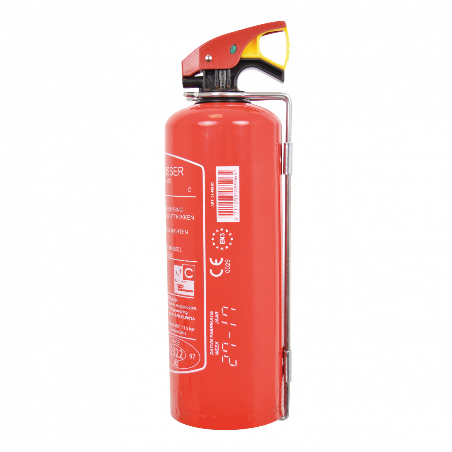 Carpoint brandblusser ABC met bevestigingsbeugel 1kg rood