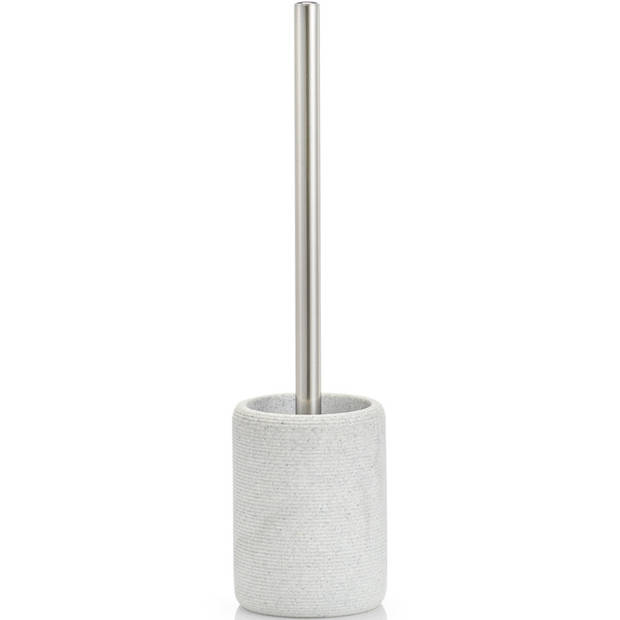 Wc-borstel met grijze houder van polyresin 36 cm - Toiletborstels