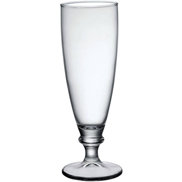 6x Stuks luxe Harmonia bierglazen op voet 275 ml - Bierglazen
