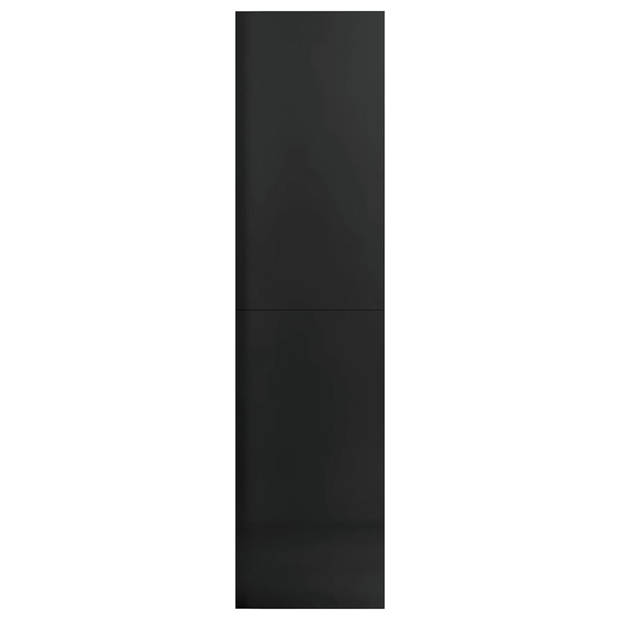 vidaXL Kledingkast 100x50x200 cm bewerkt hout hoogglans zwart