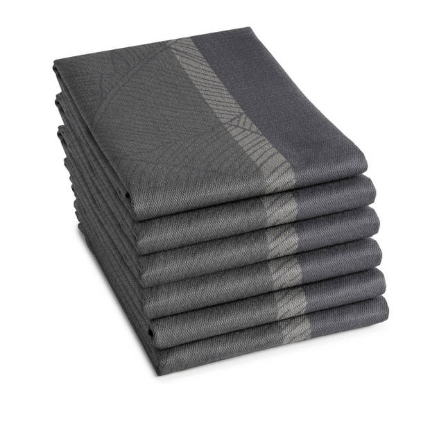 DDDDD Theedoek Barrier 60x65cm - anthracite - set van 6