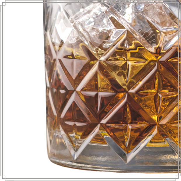 OTIX Whiskey Glazen - Set van 4 - Kristal - Stijlvol - 230 ml - Dik glas - Stevig - Sierlijk - Transparant