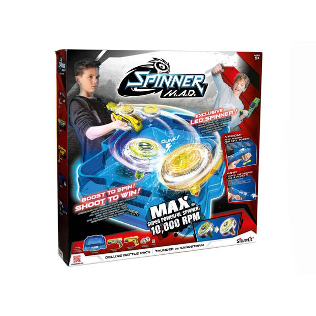 Silverlit battle set Spinner Mad Deluxe geel/groen 5-delig