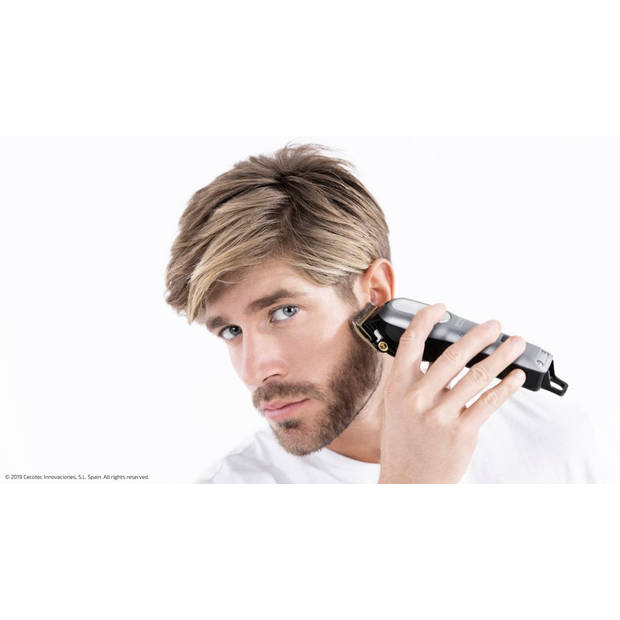 Cecotec Professionele clipper tondeuse voor lichaam en baard - Draadloze scheerapparaat - LCD scherm - Zwart