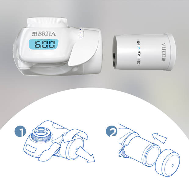 BRITA ON TAP V- 1 filter (600L) - Puur drinkwater, vermindert bacteriën, chloor & lood
