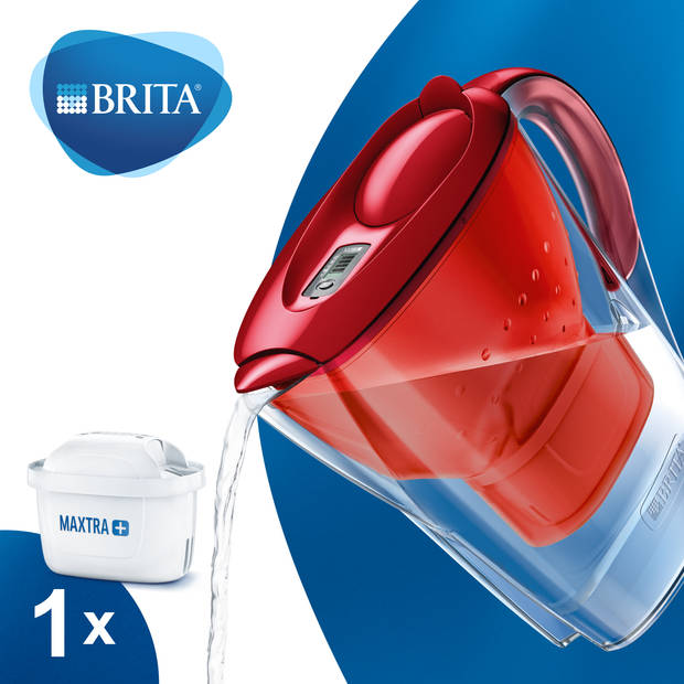 BRITA - Waterfilterkan - Marella Cool - 2,4L - Rood - incl. 1 MAXTRA+ waterfilterpatroon