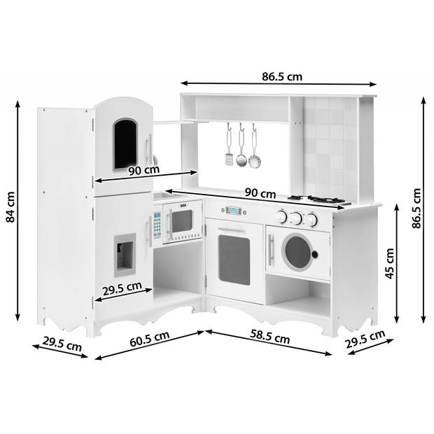 Keukentje Mamabrum Corner Speelgoed houten speel keuken kinderkeukens