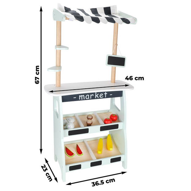 Mamabrum - Houten Marktkraam - Groenten en fruit kraam - Accessoires