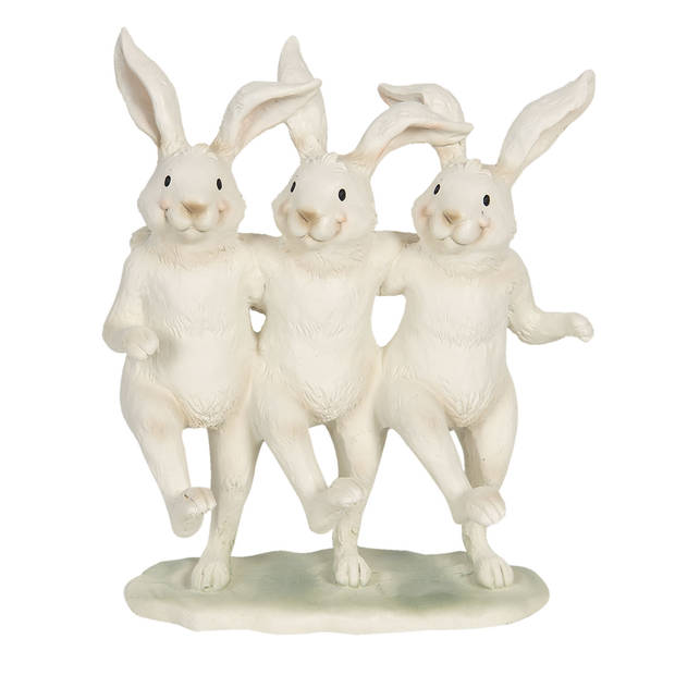 Clayre & Eef Multi Decoratie dansende konijnen 16*9*19 cm 6PR3189