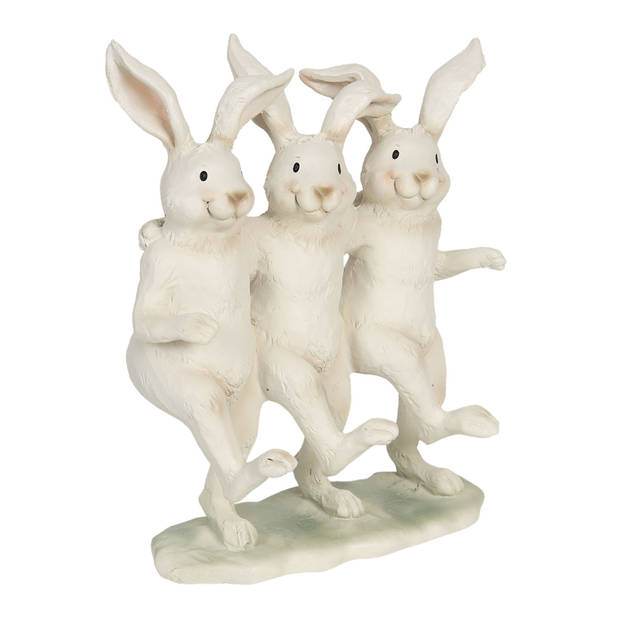 Clayre & Eef Multi Decoratie dansende konijnen 16*9*19 cm 6PR3189