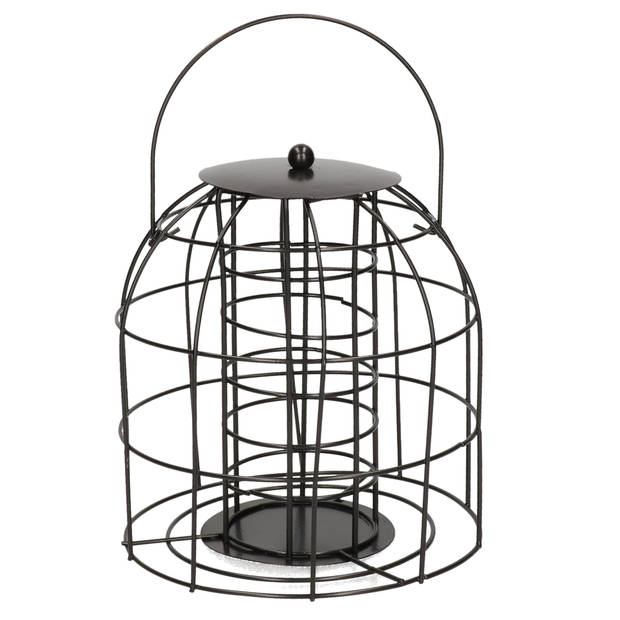 1x Vogel voederkooi 18 cm geschikt voor mezenbollen voor kleine vogels in de tuin - Vogelvoederhuisjes