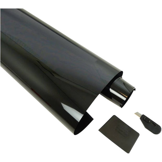 Dunlop raamfolie 300 x 76 cm kunststof zwart