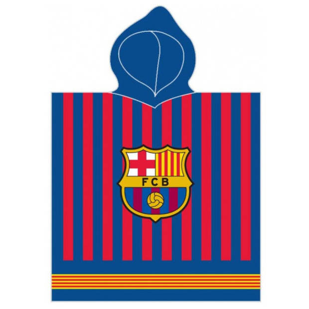FC Barcelona badponcho FC Barcelona 120 x 60 cm katoen blauw/rood