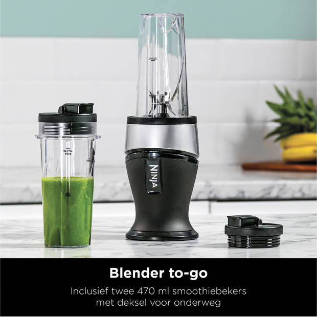 Ninja Foodi Nutri Blender - 700 Watt - Inclusief 2 Bekers-to-Go - Compact en Krachtig - QB3001EUS